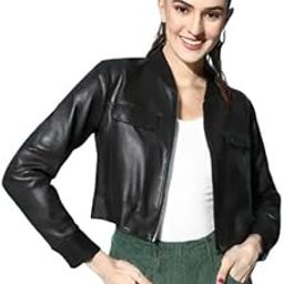 Crop Jacket,Classic Leather Jacket,Ladies' Slim Fit Leather Jacket,Women's Genuine Leather Jacket,Crop Leather Jacket, Short Leather Jacket, Crop Leather Jacket For Women,Jacket18.-image-22