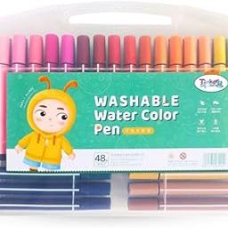 Tinker Squad 48 PC Sketch Markers for Kids | Watercolor Water Sketch Pens for Kids | Washable Water Colour Sketch Pens Set for Kids Toddlers | Water Sketch Pen | Washable Crayons Colours Pen-27