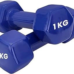 Grip Vinyl Coated Dumbbells | Set of 2 | Highly Durable | Strength Training Equipment | Exercise | Fitness| Ideal for Men & Women| Home & Gym| 1 Kilograms-image-36