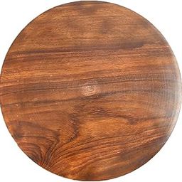 ARTFUL HAND CRAFTS Handcrafted Wooden Roti Chakla | Premium Sheesham Wood Rolling Board | Traditional Round Chapati Maker | Brown-image-36