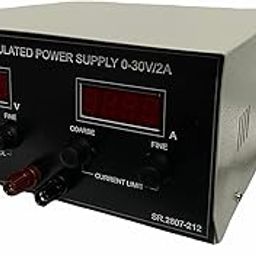 DENKO DC Regulated variable adjustable Power supply 0-30 V / 0-2 A with accessories (Connecting cables and user manual) and 1 year manufacturer warranty-24
