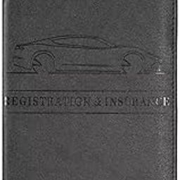 Car Document Holder Durable Leather Vehicle Registration and Insurance Organizer with Multiple Pockets Sleek Design for Easy Access and Secure Storage Fits (Black)-21