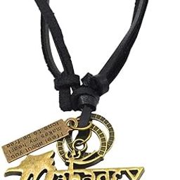 Religious Jewelry Rock Shiv Mahadev Trishul Adjustable Leather Necklace Pendant for Men and Boys-image-5