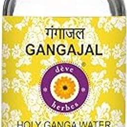 Deve Herbes Gangajal Holy Ganga Water from Har Ki Pauri Haridwar in Clear Glass Bottle 100ml-image-78