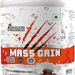 Arscor's Mass Gain Powder | Lean Whey Protein Muscle Mass Gainer | Weight Gainer Powder High Protein & Weight Gainer With L-Glutamine & Digestive Enzymes For Muscle Gain (2.5 Kg, Chocolate)-image-80