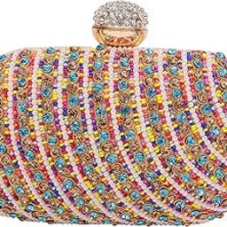 Multicolor Designer assorted stone embellishment work oval clutch II Women's Traditional Designer Clutch For Women & Girls II EMBROIDERED CLUTCHES-24