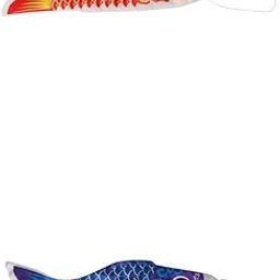 VELURA Japanese Windsock Carp Flag Koi Nobori Sailfish 150cm Blue and 100cm Red|1 Piece Red Japanese Koi| Windmills & Wind Spinners| Yard, Garden & Outdoor Living-image-45