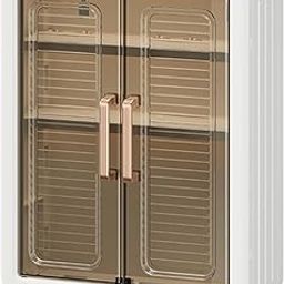 ALLWIN HOUSEWARE W Self-Adhesive No-Drill Bathroom Shelf & Storage Cabinet - Wall Organiser for Bathroom Essentials, Makeup, Skincare with 2 Doors, 32 x 40.5 x 13cm (White, 3 Layer)-1