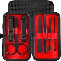 7-Piece Manicure Pedicure Kit for Men & Women – Compact Stainless Steel Nail Clipper Set with Leather Travel Case – Nail Cutter, Tweezers, Scissors, Grooming Tools for Daily Use-image-51