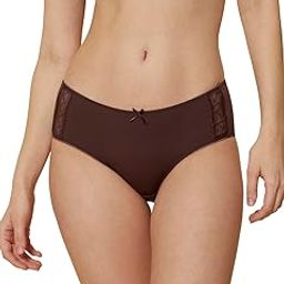 International Women's Polyamide Classic Regular Solid Hipster Panties (Pack of 1) (756I391 FJ_Brown_L)-image-12