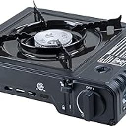 The First Penguin Portable Camping Stove - with Carrying Case 10,000 BTU Great for Emergency Preparedness Kit, High Power Butane Stove, Perfect for Camping, Hiking and Emergency-Black, Metal-30