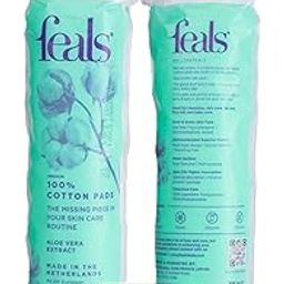 Feals Round Aloe Vera Cotton Pads for Face (80 Rounds), Pre-makeup Cleansing, Makeup Remover Pads for Face/Eyes - 80 Rounds per Pack (Pack of 1)-image-60