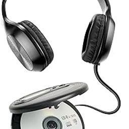 Coby CD Player Portable CD Player with Headphones, Foldable, 60-Sec Anti-Skip Discman Compact Disc Player with Headset Bundle for Travel or Home Use (194)-26