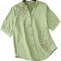 Shirts for Women – Korean Style Long Sleeve Oversized Button Down | Plus Size Workwear Top for Office & Casual Wear (L-98-101)-image-58