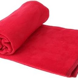 URBAN STORE Soft Warm Plain Travel Blanket Lightweight Sofa Bed Couch Throw Blanket Red-image-55