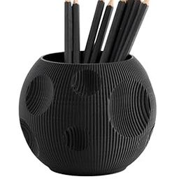 Stylish Pen Stand & Pencil Holder for Office Table - Perfect Study & Stationery Accessory for Students - Ideal School Materials & Dressing Table Organizer | Gadget for Desk Accessories (Black)-picture-18