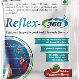 Reflex-360 A Scientifically Crafted Combination Of 13 Collagen Specific Amino Acids With Imported Rosehip Extract & Devil'S Claw Extract (14 grams Sachet,Delicious Watermelon Flavor)-image-13