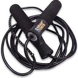 Simran Sports 8ft Black Ball Bearing Skipping Jumping Rope Pack of 1-picture-8