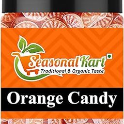 Seasonal Kart Orange Candy | Narangee Candy 250 gms | Khatti Mithi Goli | Orange Toffee [Jar Pack]-image-95