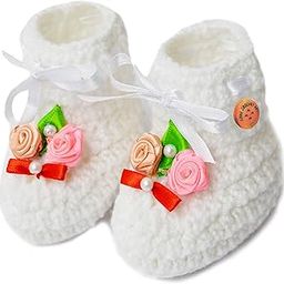 Crochet baby booties Baby shoes - White (6 to 12 Months)-image-98