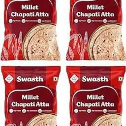 Swasth Millet Chapati Atta with 55% Millets| Rich In Dietary Fiber,Low Carbohydrates,Atta Contains Low Glycemic Index | High Protein,Helps To Control Sugar Levels. (Pack of 4)-51