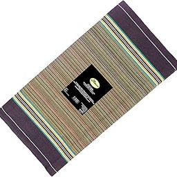GONATURS Size Adjustable Hemmed Striped Cotton Canvas Cloth for Traditional Wooden Easy Chair – Stitched and Ready to Use-Double Layered (Coffee Brown)-23