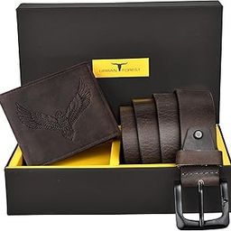 Zeke Vintage Brown Leather Wallet & Casual Brown Leather Belt Combo Gift Set for Men-image-63