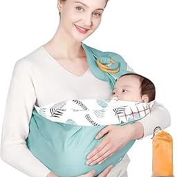 Jumix Baby Ring Sling Carrier for Newborns & Toddlers – Soft Cotton Fabric, Adjustable Design, Secure & Breathable Wrap for On-The-Go Comfort – Stylish Leaf Print-image-13