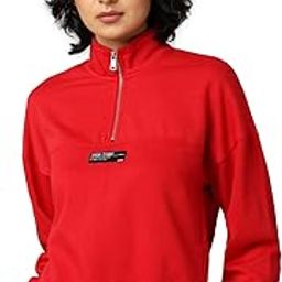Women's Polyester Blend High Neck Sweatshirt-picture-23