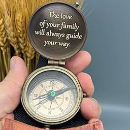 Personalized Pocket Compass Brass Nautical Birthday Gift for Your lovedones-11