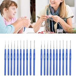 Yarn Weave Craft, Crochet Hook Set Convenient Firm Blue for Sewing-image-72