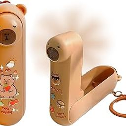 WISHKEY Mini Cute Bear Theme Handheld Fan – Portable Folding Fan with Flashlight Function,Type-C Charging Rechargeable, 3-Speed Cooling USB Desk Fan for Home, Office, Travel, Kitchen, and Kids-image-90