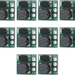 ECSiNG 10PCS 0.9-5V to 5V DC-DC Step-Up Power Module 1.5V 1.8V 2.5V 3V 3.3V 3.7V 4.2V to 5V Voltage Boost Converter Board 10.6x10.6x7.6mm Module Green-28