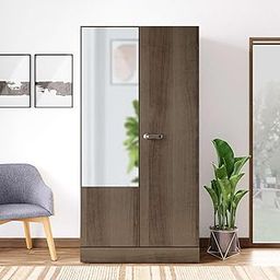 GODREJ INTERIO Almirah Auraline Women Basic 2-Door Steel Almirah, Cupboard for Clothes (Walnut), 1-Year Warranty, 7 Shelves, 1 Drawer and Mirror-14