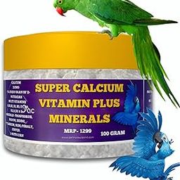 Parrots Wizard Super Calcium All in 1 Multi Vitamin Plus Mineral Powder 100 Gram for Parrot-image-3