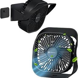 Portronics CoolCube Mini, 2-in-1 Desktop & Wall Fan, 2000mAh Battery, Type-C Charging, 360° Rotate with Pasteable Hook, 3 Speed Modes, BLDC Motor,Quiet Operation,3 Hour Playtime,Compact&Portable,Black-image-70