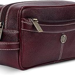 Genuine Leather Toiletry Bag for Men and Women Cosmetic Organizer Bag, Travel Organizer Pouch, Toiletry Pouch for Men with Multiple Pockets, Shaving Kit Bag for Men - Brown-image-19