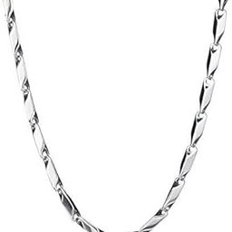 COLOUR OUR DREAMS Chain for Men Silver Rice Chain for Boys Classic 316L Stainless Steel Evergreen Neck Chains for Men and Boys.-35
