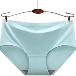LOURYN KOULYN Women/Girls Ice Silk Seamless Panty Mid Rise No Show Laser Cut Invisible Panti Smooth Stretch Women Hipster Panties for Women Daily Use (Multi Colored)-image-5