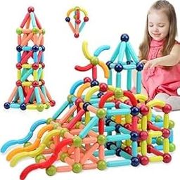 JERICOS Magnetic Building Blocks and Balls Set, 36 Pieces, Educational Toys for Ages 3+-image-9