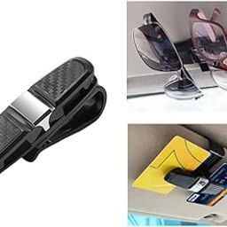 Car Sunglass Holder Eyeglasses Storage Fastener Sun Visor Clip-on Glass Case for All Cars,Sunglasses Glasses with Ticket Card Clip Mount 180 Degree Rotation Car Glasses Holder with Ticket Card Clip-image-52