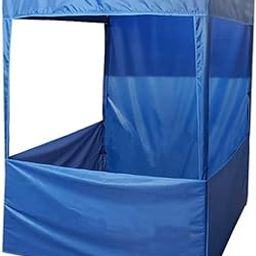 HACER 4x4x7 ft Promotional Canopy 3-Side Open Foldable Tent Lightweight & Portable Water Resistant Multipurpose Gazebo for Advertisement Stall Promotion Activities (Blue)-10