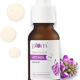 Plum 1% Retinol Anti Aging Night Face Serum with Bakuchiol | Boosts Collagen, Reduces Fine Lines & Wrinkles | Retinol Serum for Face | for Women & Men | Beginner-Friendly | Suits All Skin Types | 20ml-image-1