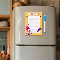 CVANU To Do List Magnetic Routine Planner Vinyl Sheet with Marker & Dry Eraser on Marker's Cap for Fridge Door (12inchX9inch)_581-7