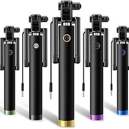 Hanumex AUX Selfie Stick Monopod - Adjustable, Portable, Wired Selfie Stick with Built-in AUX Cable for Instant Photo Capture-17