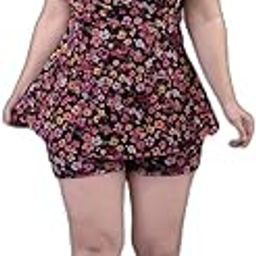 Women's Padded Swim Set with Zipper top and Boyshorts |Swimming Suit for Women-picture-24