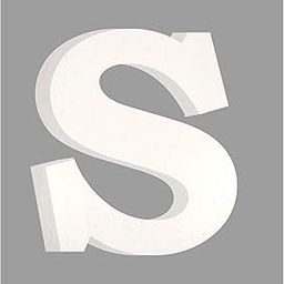 6 Inch White Wooden S Letter- English Upper Case Alphabets Cutouts for Art and Craft Work (S_White_6 in x 11mm)-picture-14