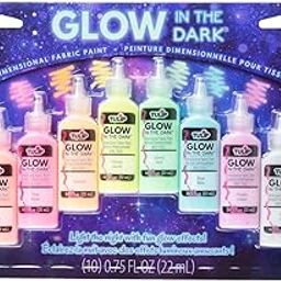 Tulip Glow in The Dark Dimensional Fabric Paint, 0.75 FL OZ 10 Pack, Permanent, Washable-20