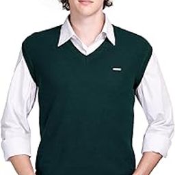 Mens V-Neck Premium Cotton Sleeveless Sweater Half-picture-2