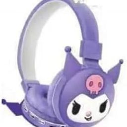 The Kawaii Booth Cartoon Headphones Bluetooth Wireless Headphones for Teens and Adults Cartoon Over-Ear Bluetooth (Purple)-image-3